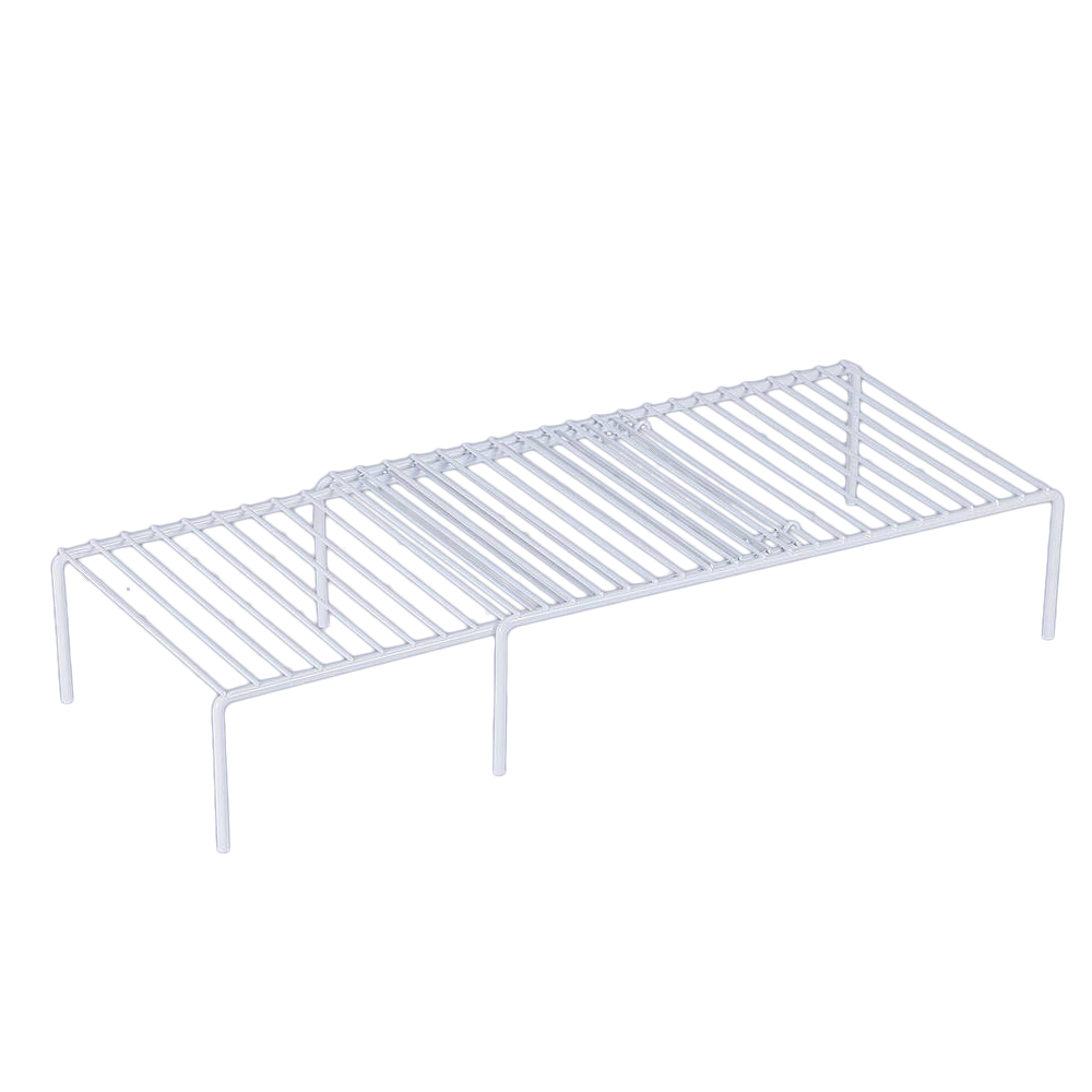 Expandable wire cabinet shelf
